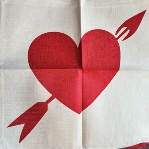 PACK OF 4 RUSTIC VALENTINES DAY THROW PILLW CASES - does not include inserts.